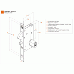 Fechadura Porta Correr 950 Oxid/Esc